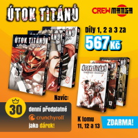 obrázek k novince Speciální ochutnávkový balíček: ÚTOK TITÁNŮ + Dárek: 30denní předplatné Crunchyroll!